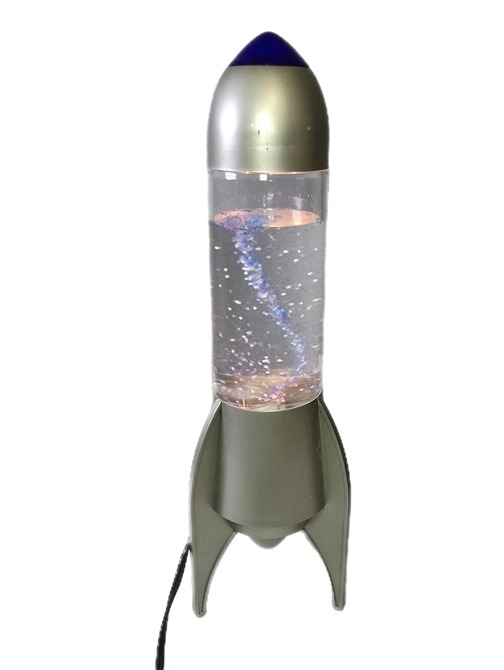 Vintage 1990s Vortex Tornado Rocket Lamp by Ken Art Spaceship Lava Lamp 16"